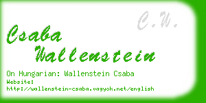 csaba wallenstein business card